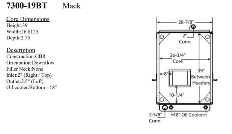 Mack LE Radiatoriai