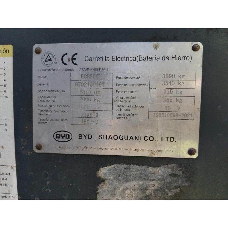 BYD ECB200C Elektriniai šakiniai krautuvai