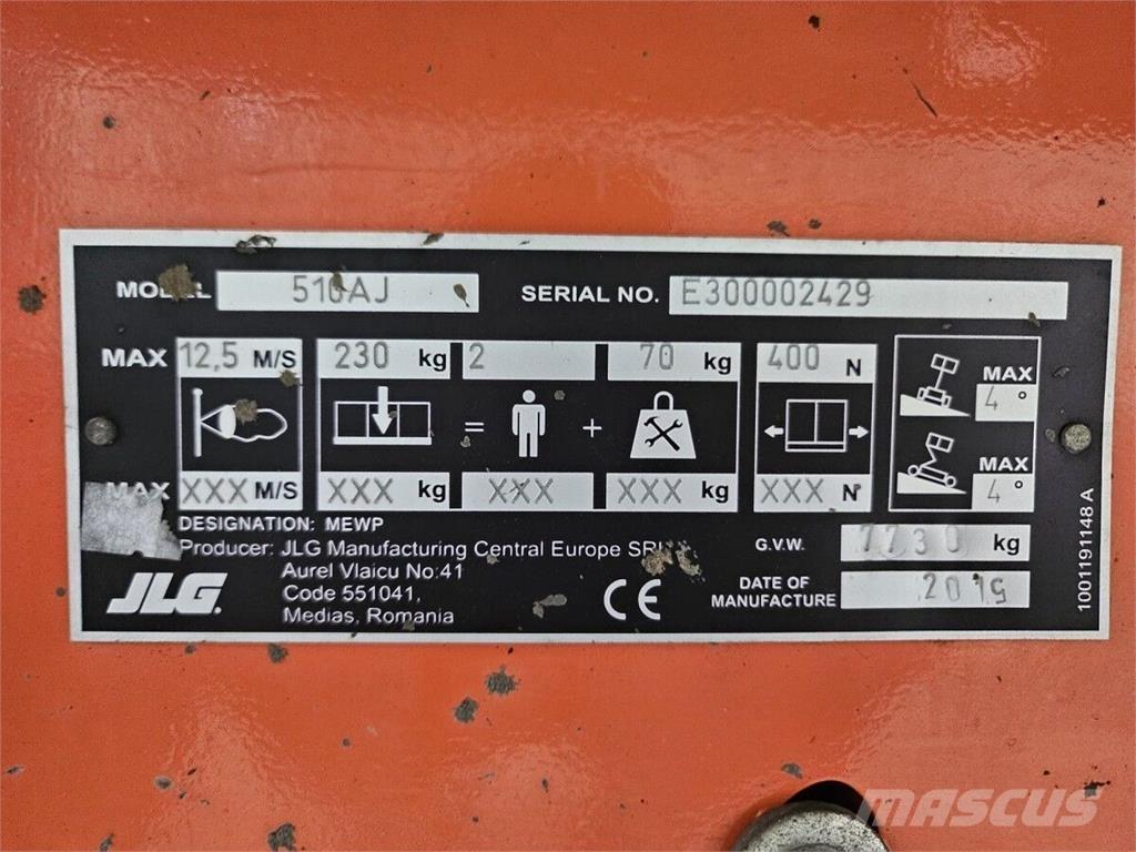 JLG 510AJ Alkūniniai keltuvai
