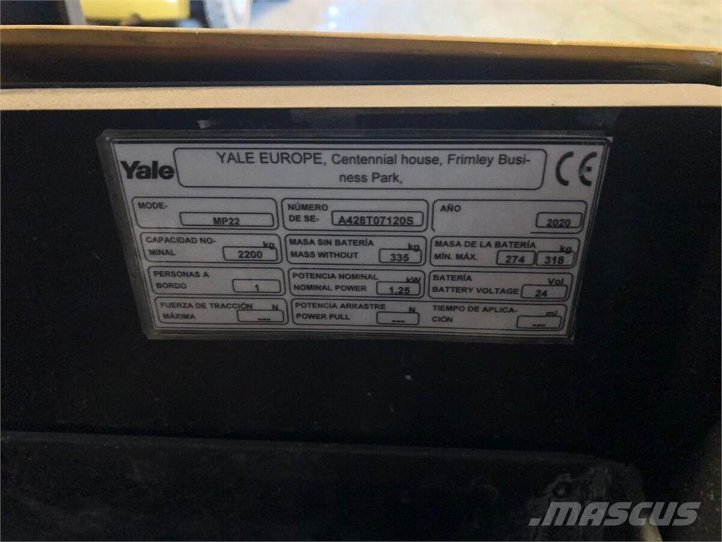 Yale MP22 Krovimas/Kėlimas - Kita