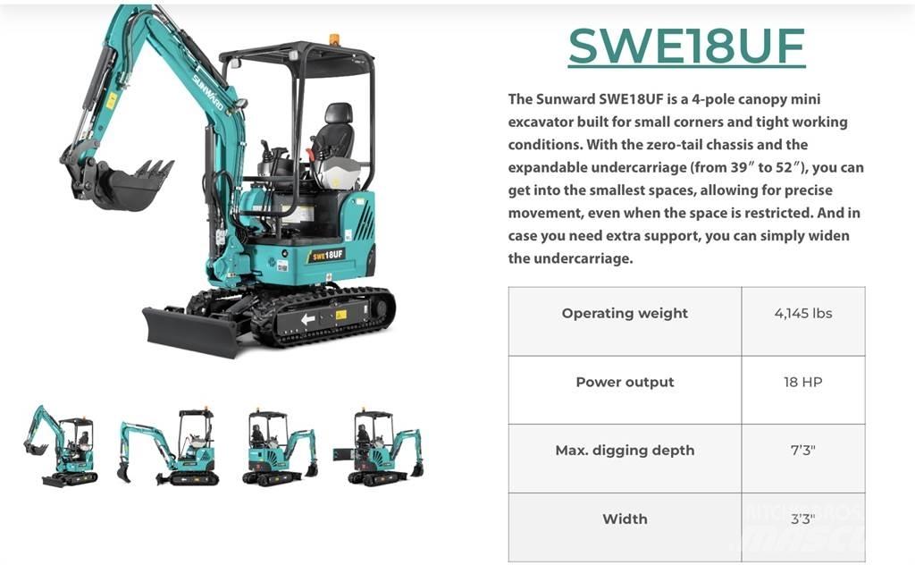 Sunward SWE18 Vikšriniai ekskavatoriai