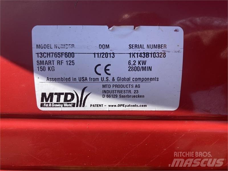 MTD RF 125 Naudoti kompaktiški traktoriai