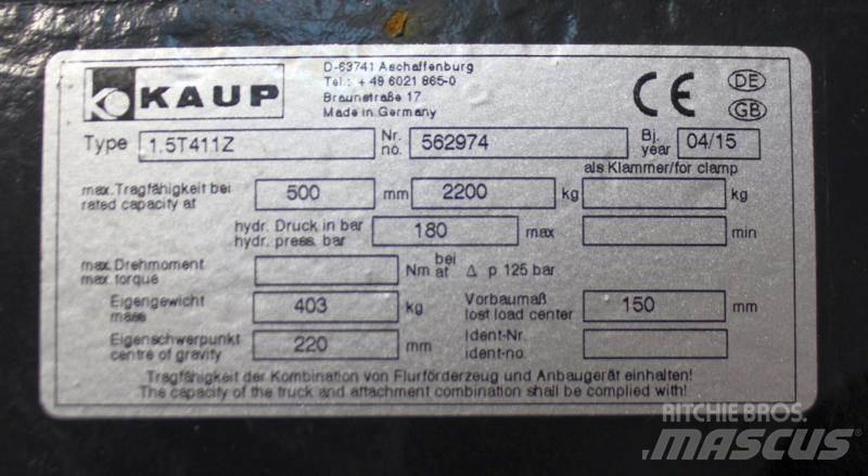 Kaup 1,5T411Z Kiti priedai ir komponentai