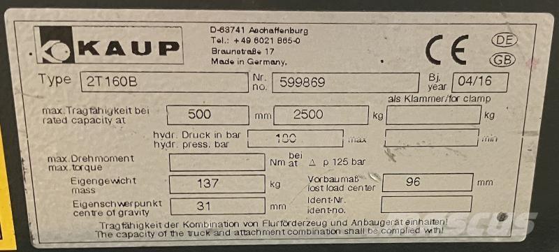 Kaup 2T160B Kiti priedai ir komponentai