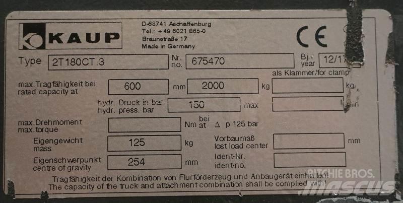 Kaup 2T180CT.3 Šakės