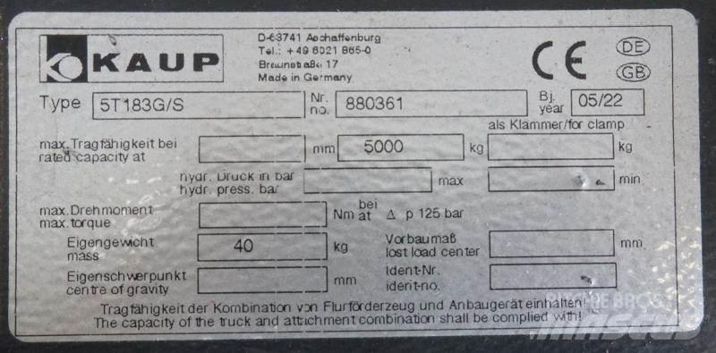Kaup 5T183G/S Kiti priedai ir komponentai