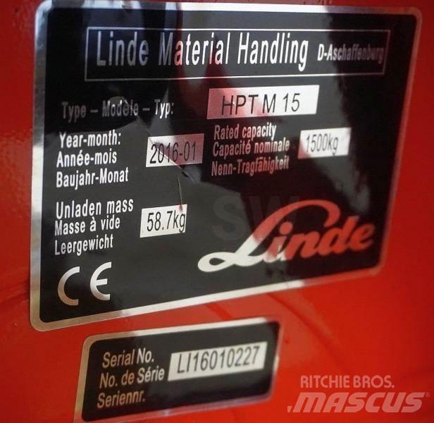 Linde HPT M 15 Rankiniai hidrauliniai vėžimėliai