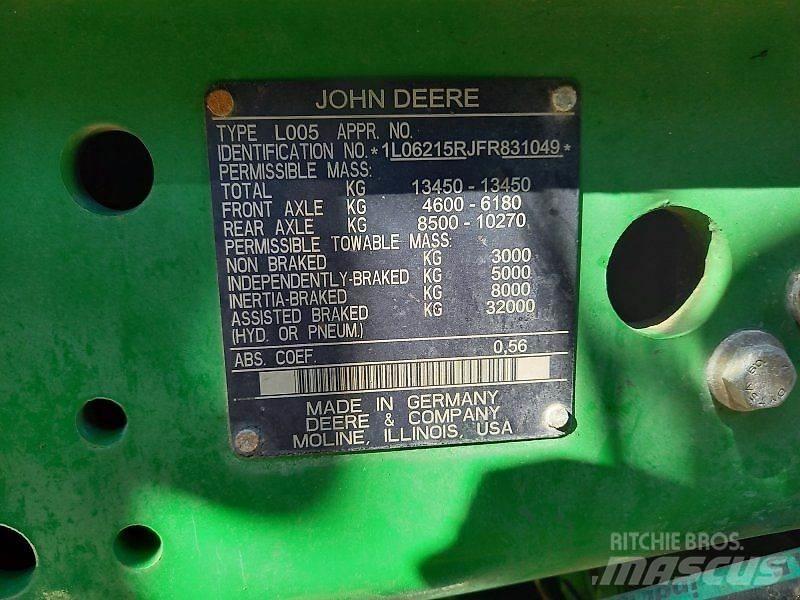 John Deere 6215R Traktoriai