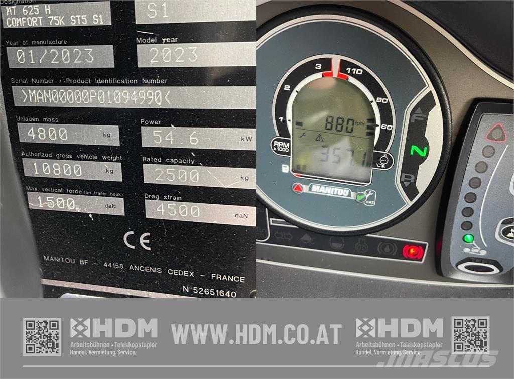 Manitou MT625 Teleskopiniai krautuvai