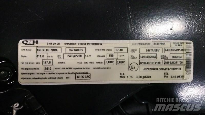 CNH - CASE 667TA Varikliai