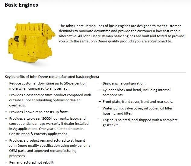 John Deere 6466T Varikliai