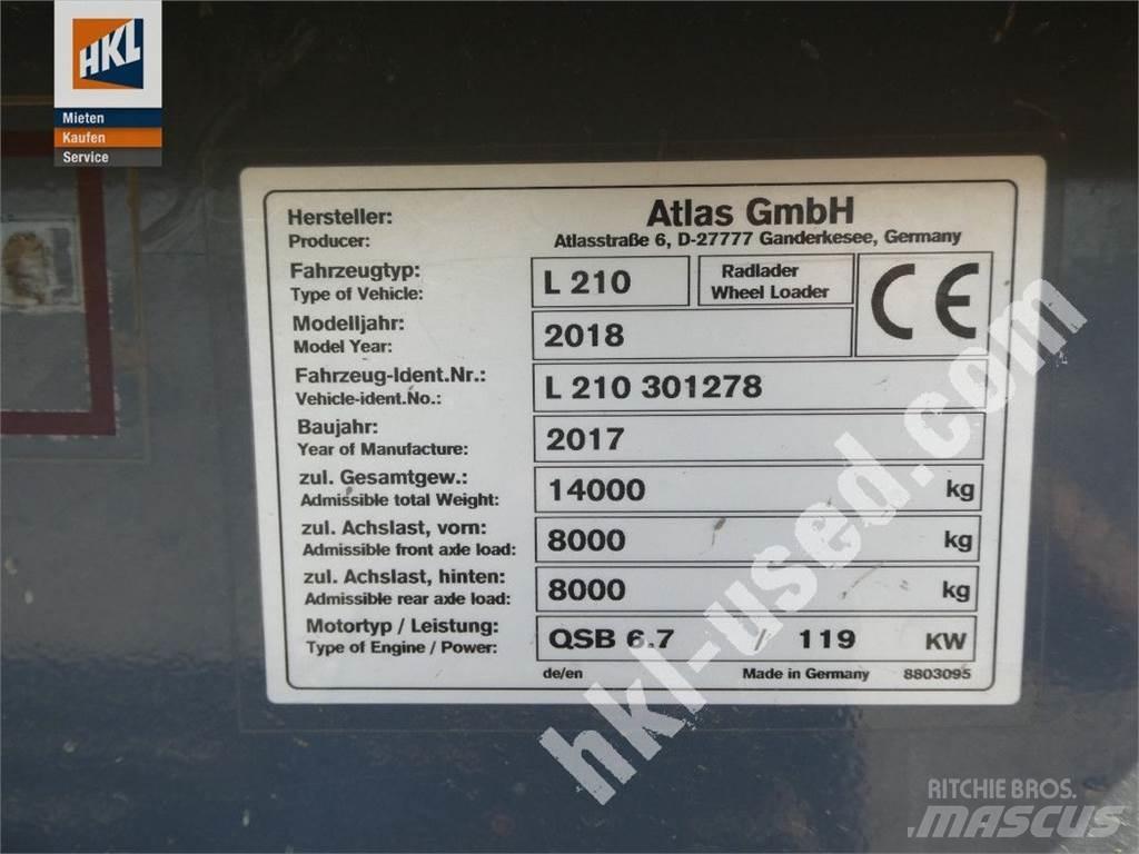 Atlas L 210 Naudoti ratiniai krautuvai