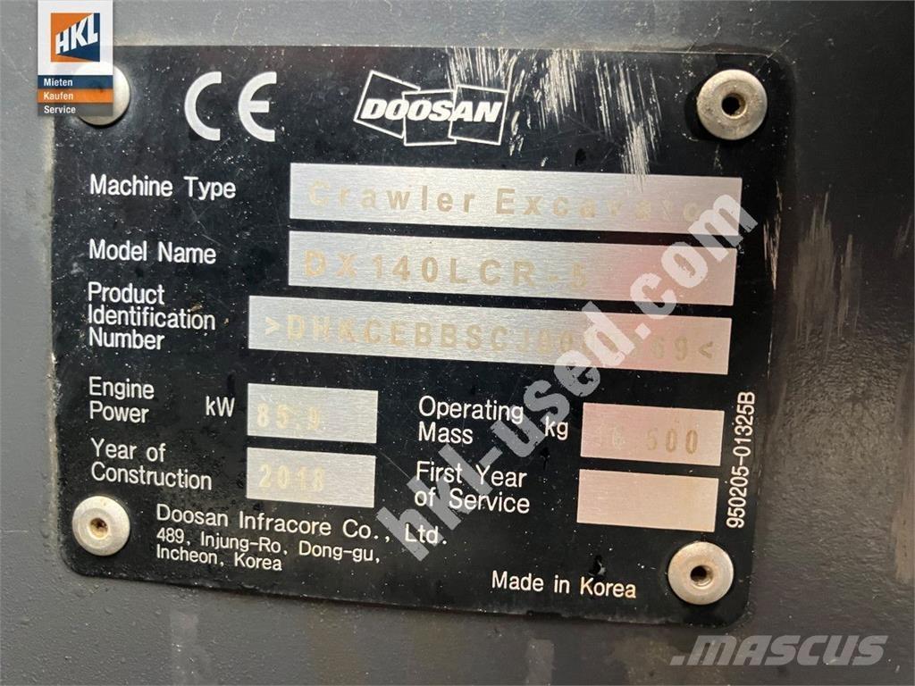 Doosan DX 140 LCR-5 Vikšriniai ekskavatoriai