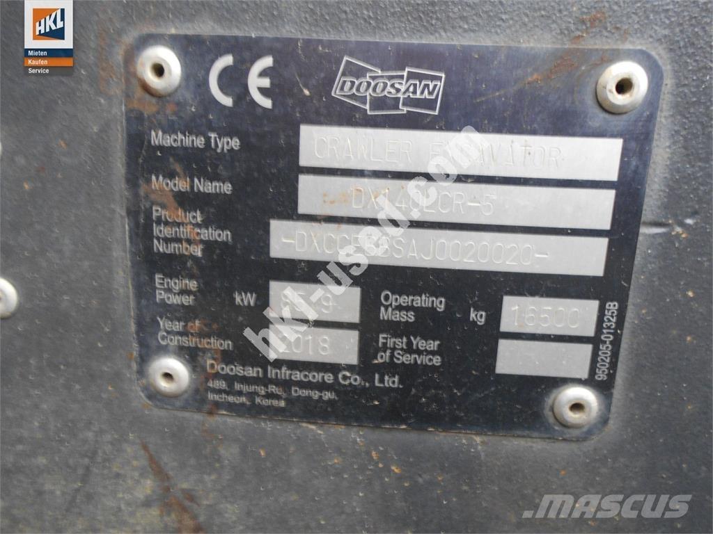 Doosan DX 140 LCR-5 Vikšriniai ekskavatoriai