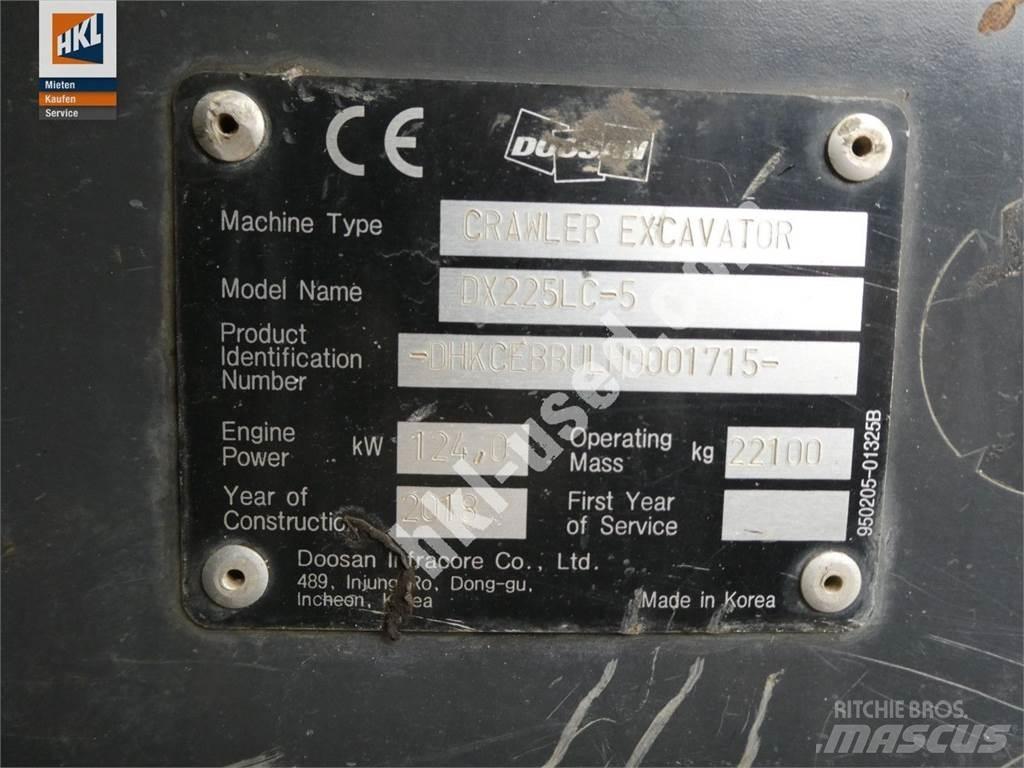 Doosan DX 225 LC-5 Vikšriniai ekskavatoriai