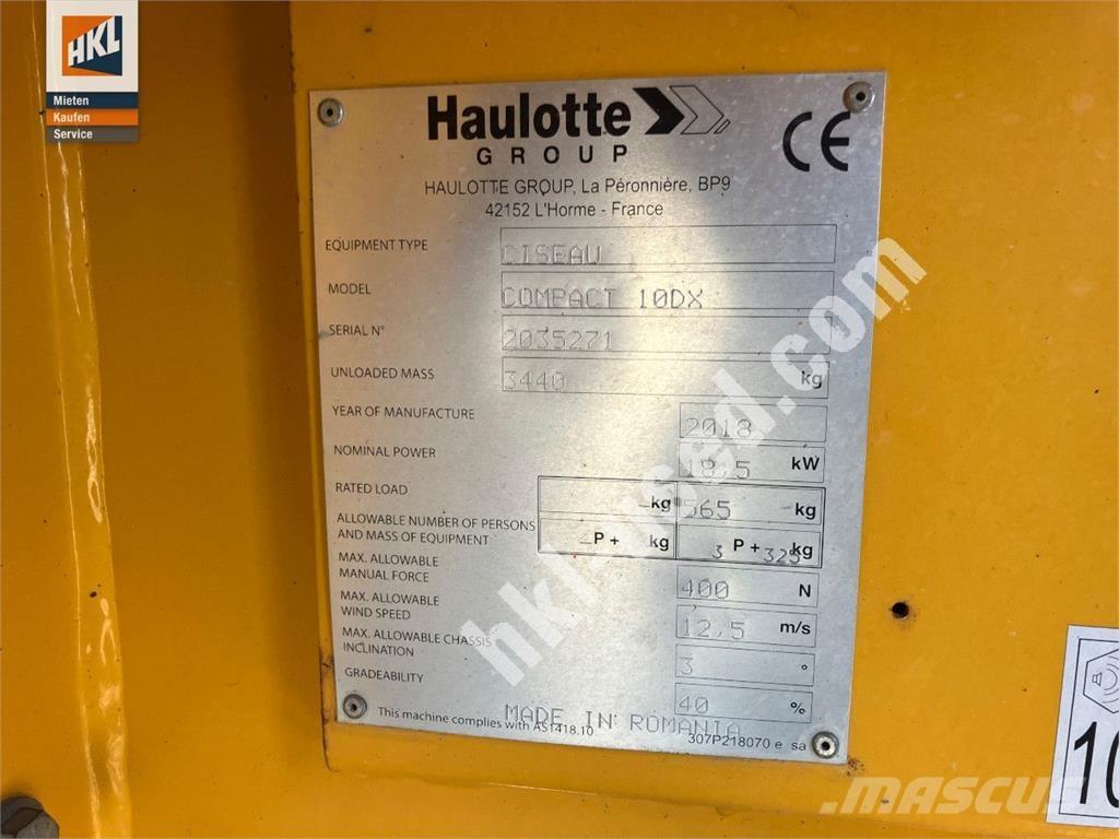 Haulotte COMPACT 10 DX Statyba - Kita
