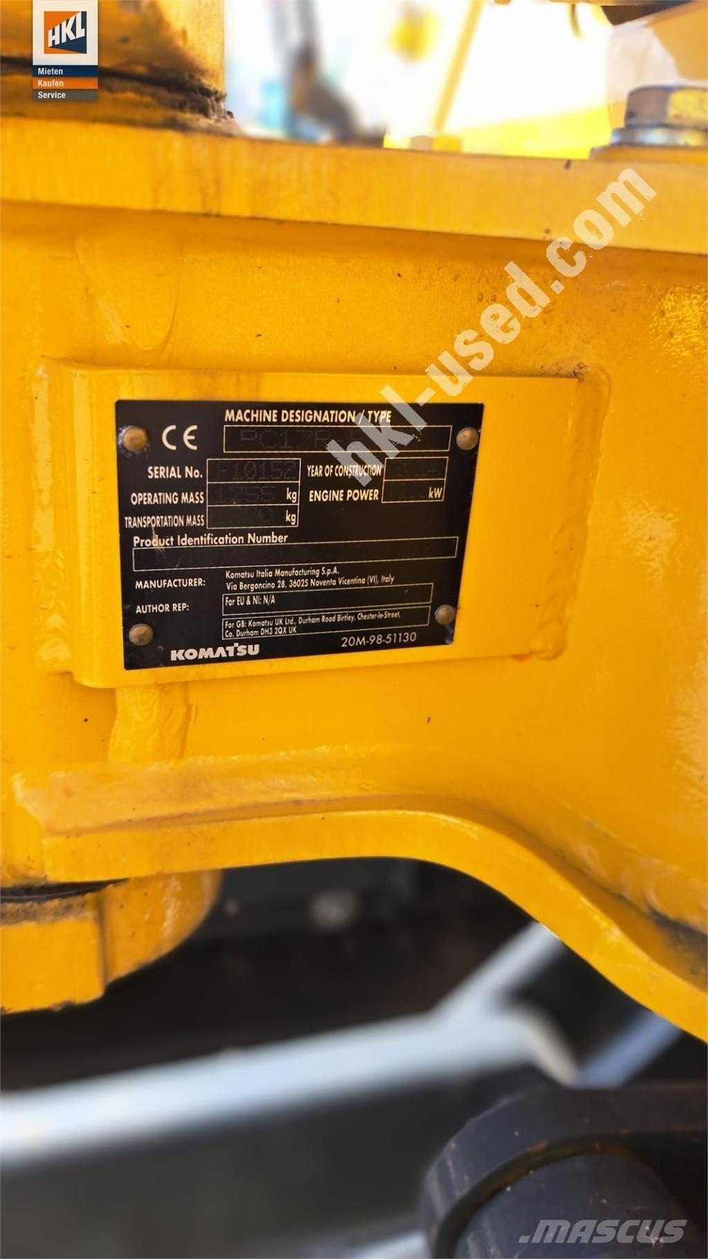 Komatsu PC 17 R-5 Mini ekskavatoriai < 7 t