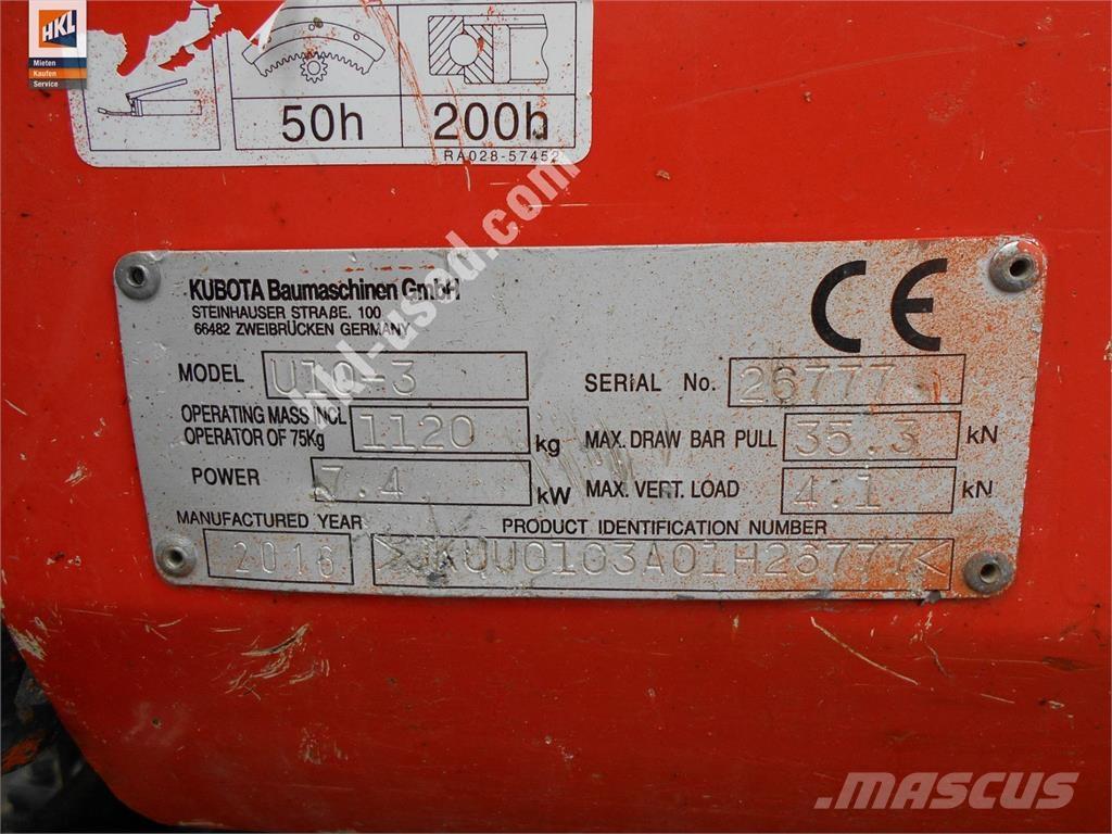 Kubota U 10-3 Mini ekskavatoriai < 7 t