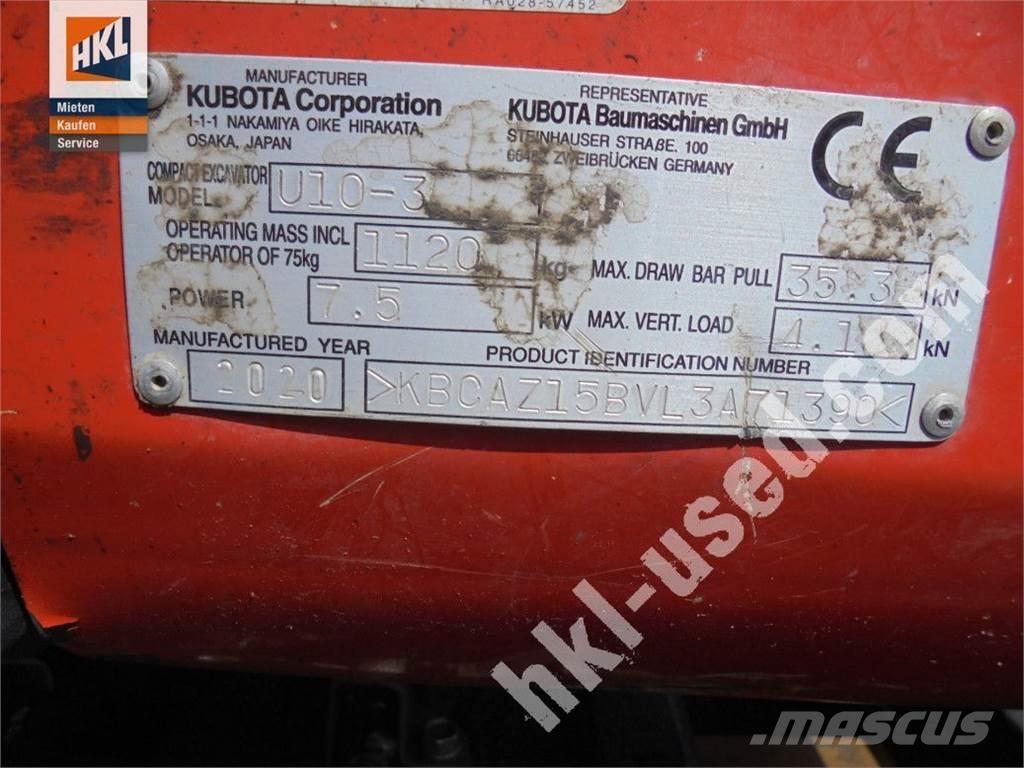 Kubota U 10-3 Mini ekskavatoriai < 7 t