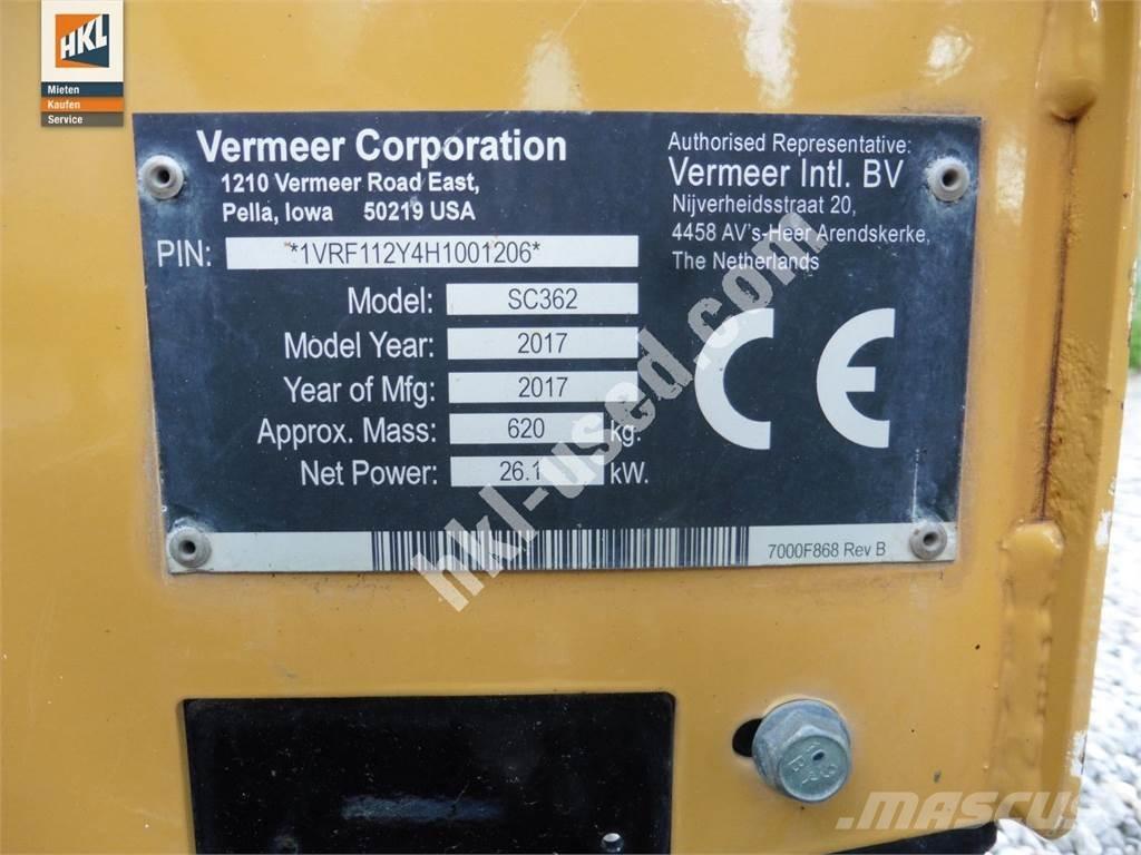 Vermeer SC 362 Statyba - Kita