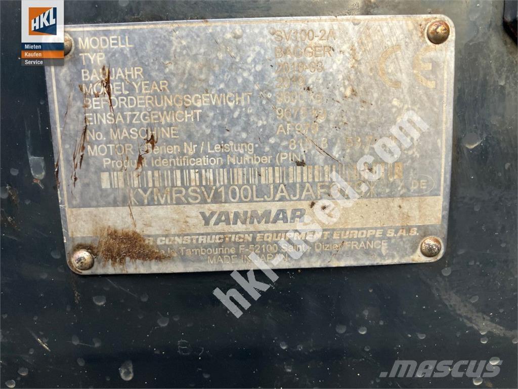 Yanmar SV 100-2 Mini ekskavatoriai < 7 t