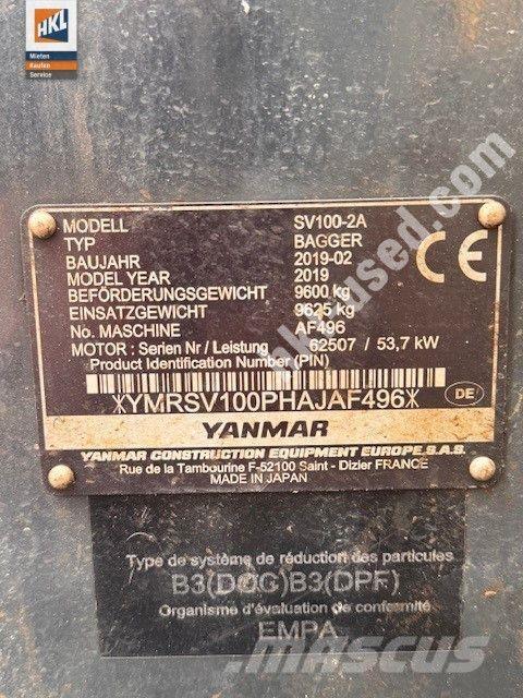 Yanmar SV 100-2 Mini ekskavatoriai < 7 t