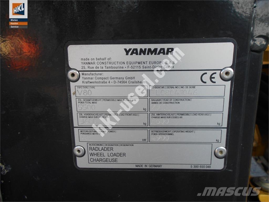 Yanmar V 80 Naudoti ratiniai krautuvai