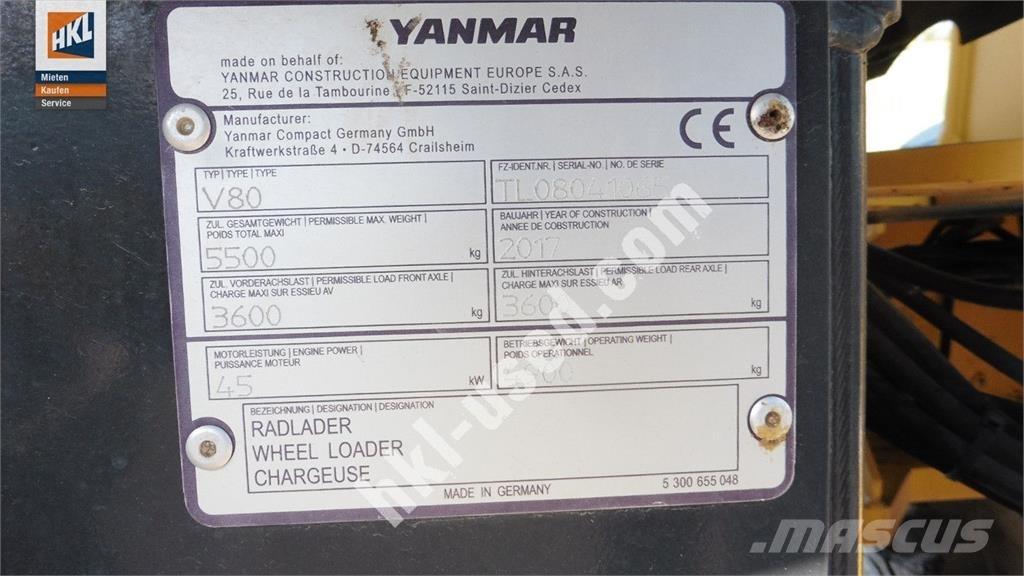 Yanmar V 80 Naudoti ratiniai krautuvai