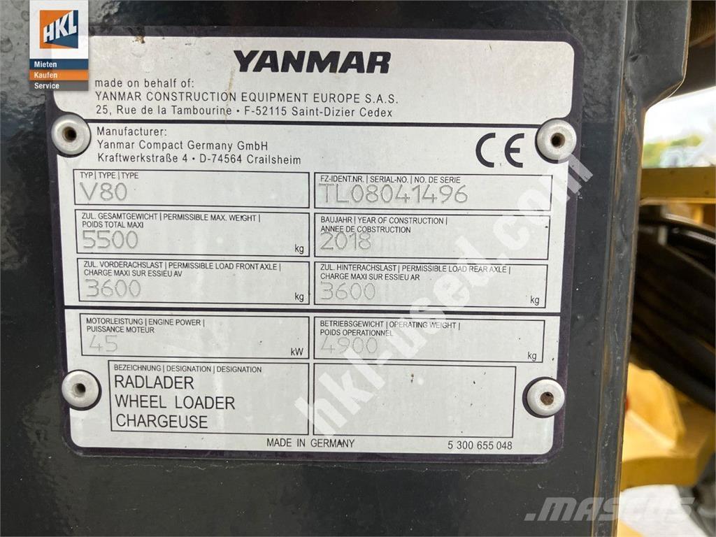 Yanmar V 80 Naudoti ratiniai krautuvai
