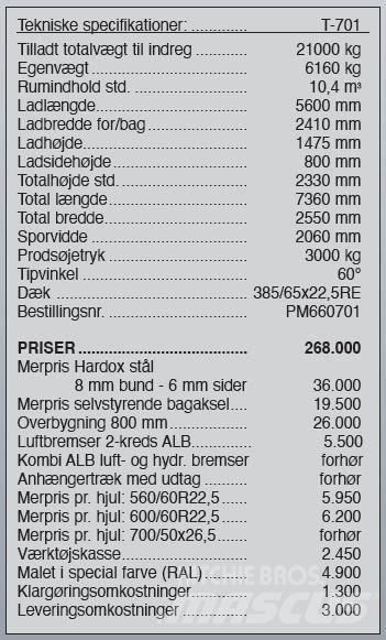 Pronar T-701 Aplinkos tvarkymas - Kita