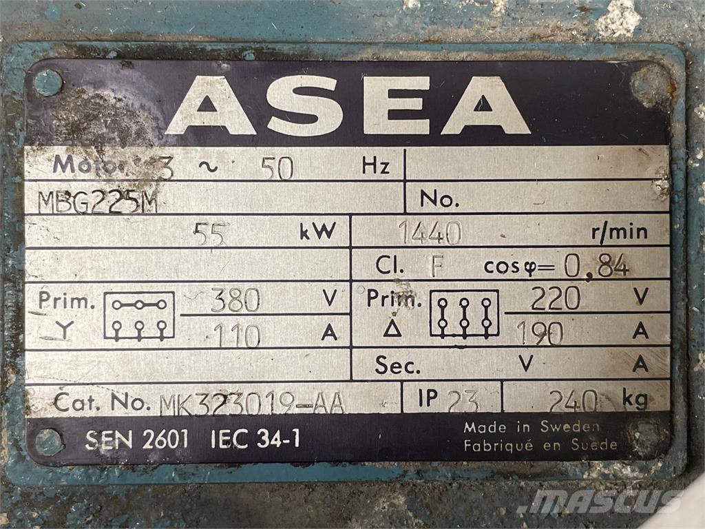 55 kw Asea MBG225M E-motor Varikliai