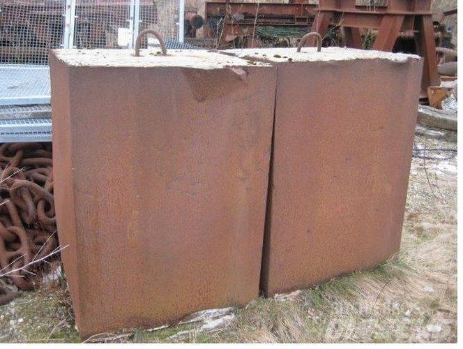  Ballastvægte 4 stk. - 2300 kg Kranų dalys ir įranga