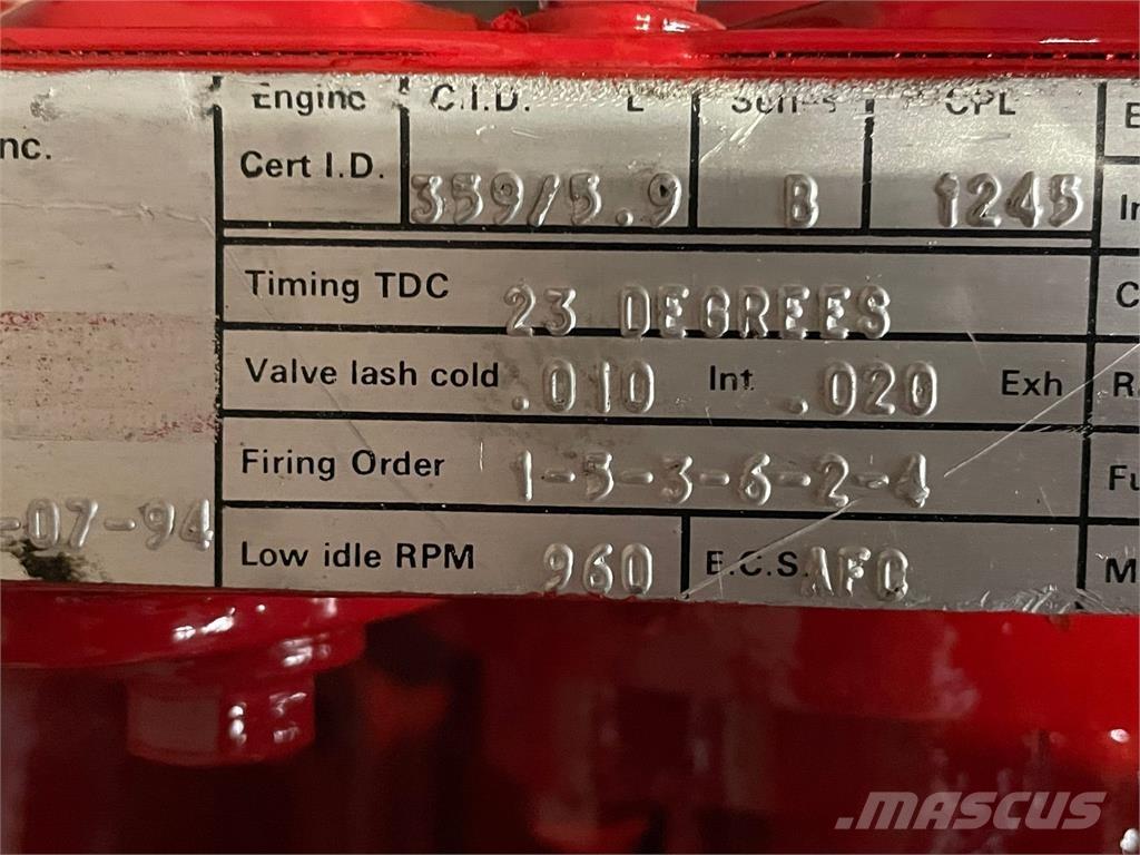 Cummins 6BT5,9-C motor Varikliai