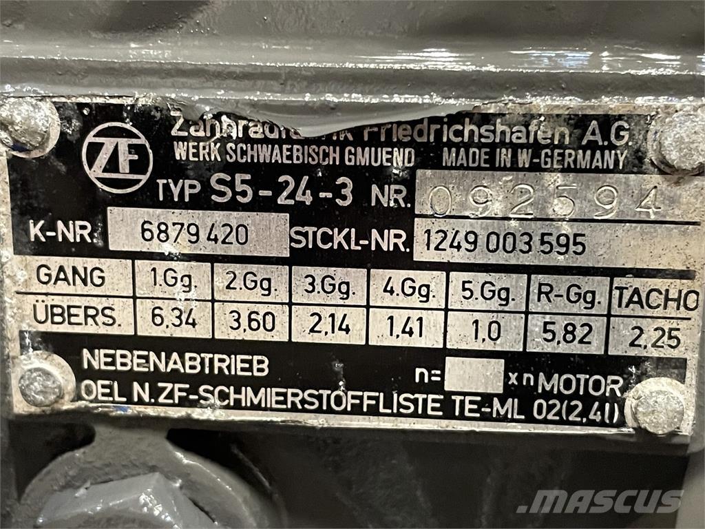 ZF gearkasse type S5-24-3 Transmisijos