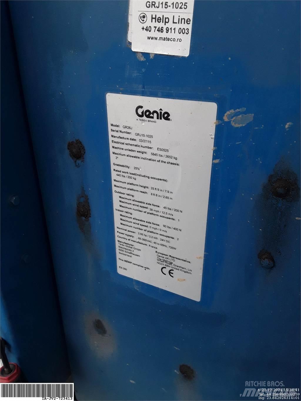 Genie GR26J Vertikalūs stiebiniai keltuvai