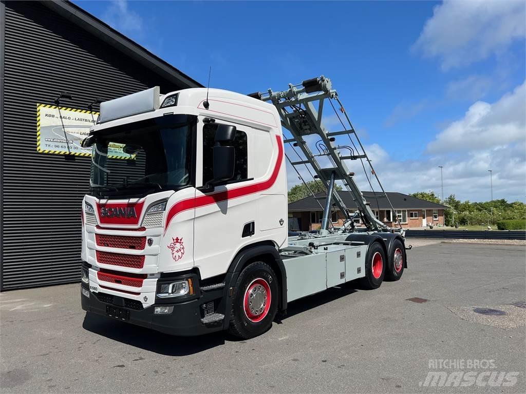 Scania R520 hejs Savivarčiai su kabeliniu keltuvu