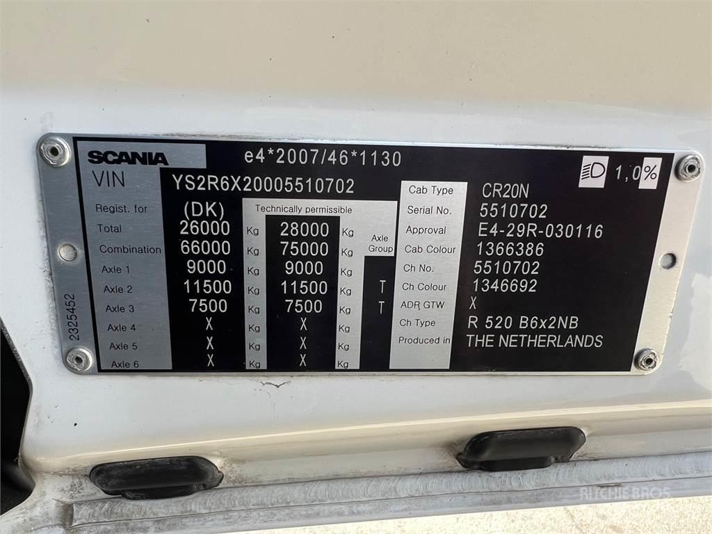 Scania R520 hejs Savivarčiai su kabeliniu keltuvu