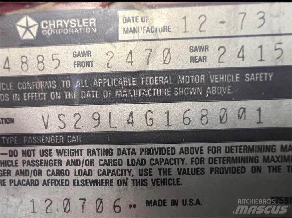 Plymouth Duster Kiti naudoti statybos komponentai