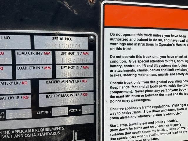 Big Joe V15 Elektriniai šakiniai krautuvai