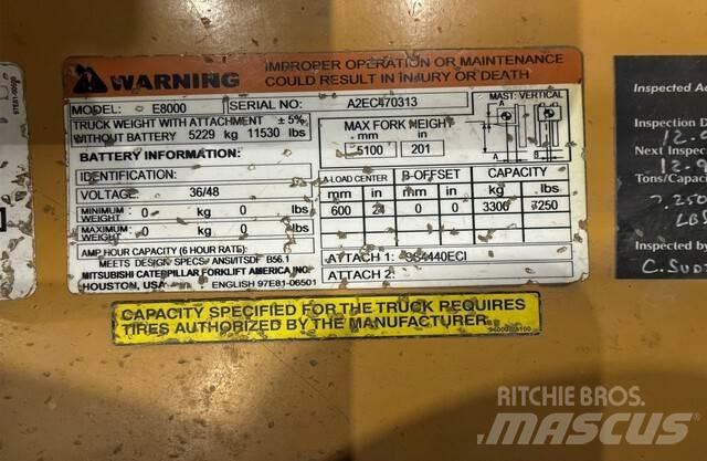 CAT E8000 Elektriniai šakiniai krautuvai