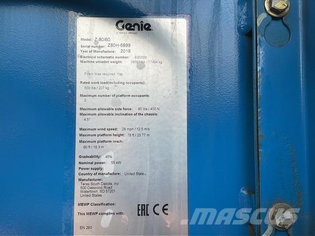 Genie Z80/60 Alkūniniai keltuvai