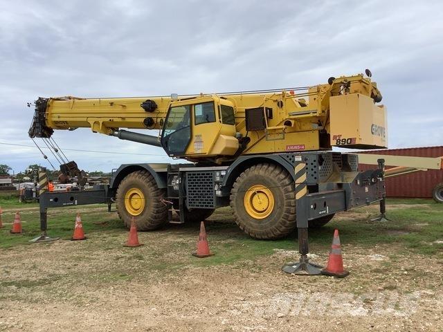 Grove RT890E Neapdoroto reljefo kranai