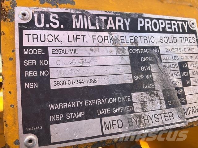 Hyster E25XL Elektriniai šakiniai krautuvai