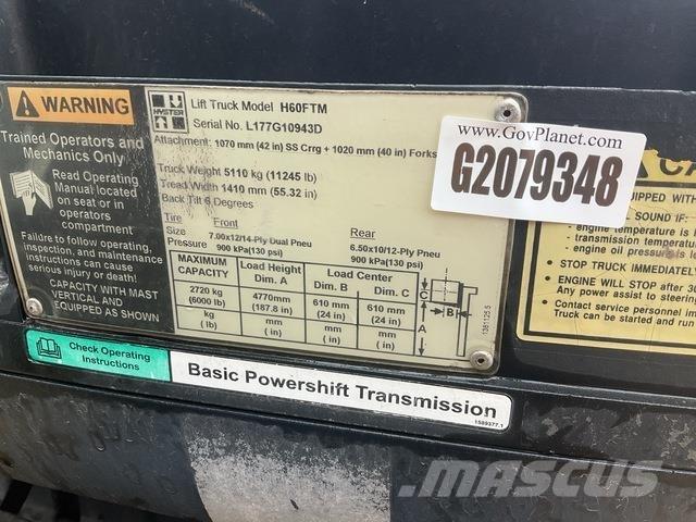 Hyster H60FTM Šakiniai krautuvai - Kita