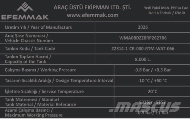 MAN TGM18.250 Vandens sunkvežimiai