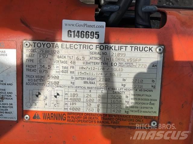 Toyota 7FBEU20 Elektriniai šakiniai krautuvai