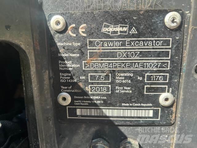 Doosan DX10Z Vidutinės galios ekskavatoriai 7-12 t