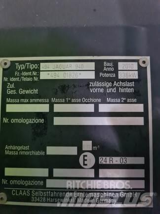CLAAS JAGUAR 940 Pašarų kombainai
