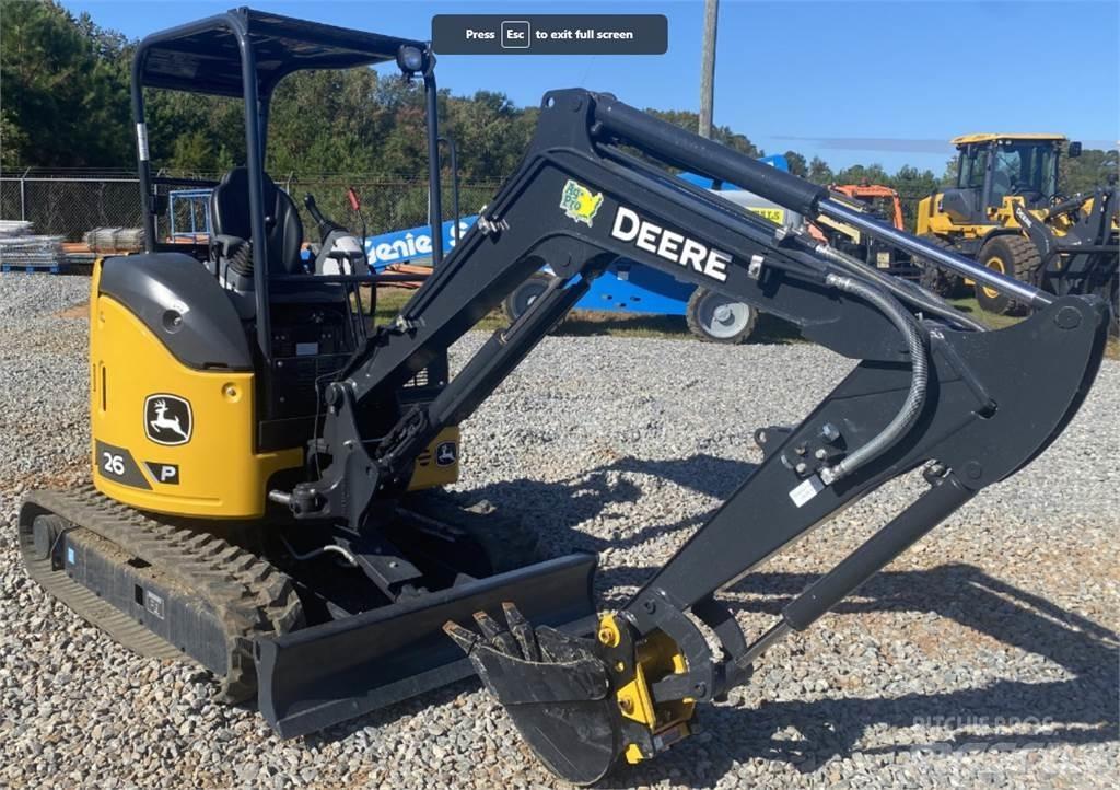 John Deere 26 P Mini ekskavatoriai < 7 t