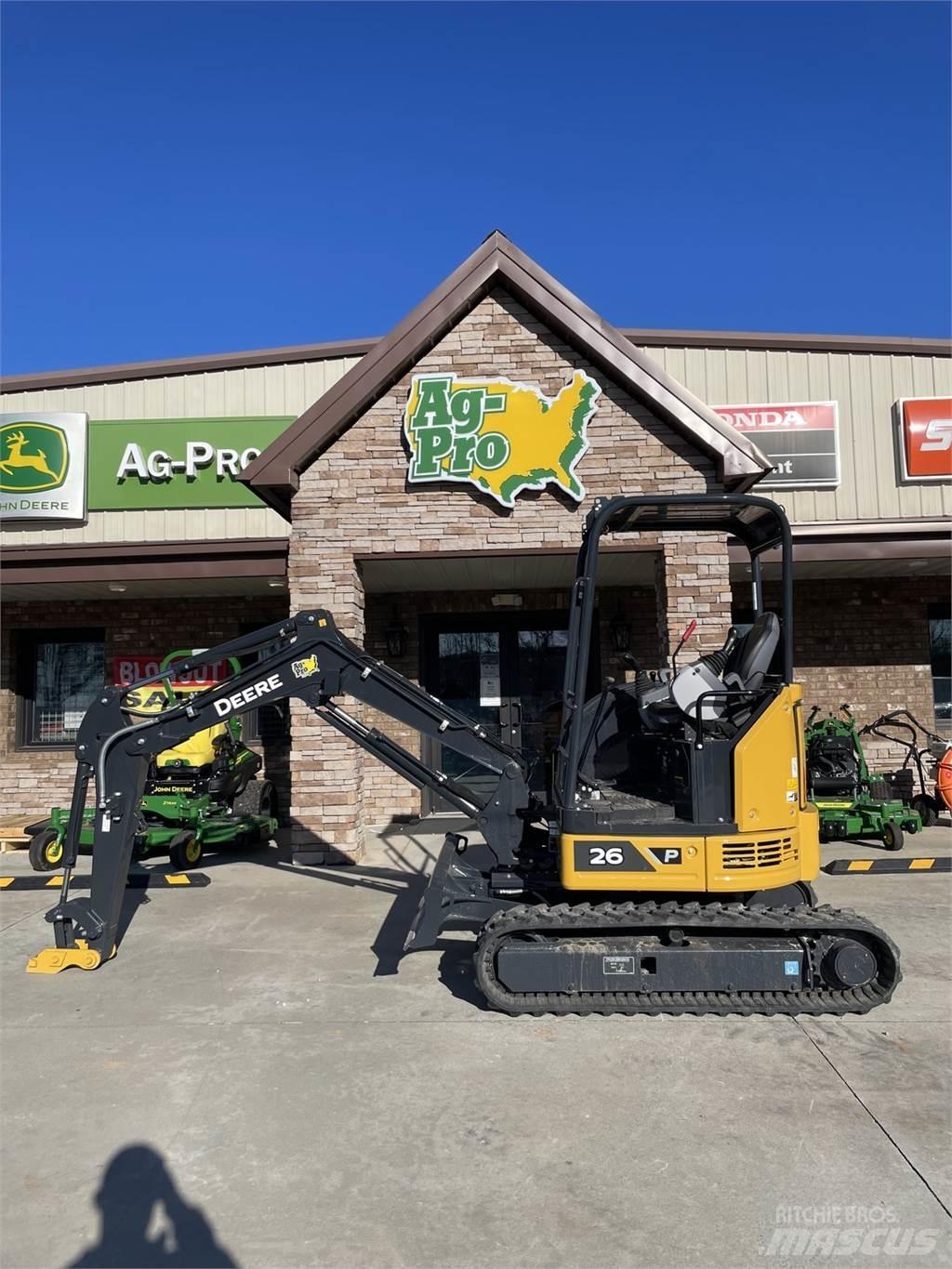 John Deere 26 P Mini ekskavatoriai < 7 t